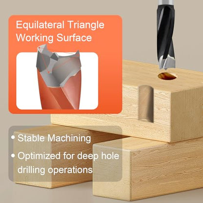 5mm Diameter Carbide 3 Flute Drills Brad Point Boring Bit, 5mm Dia × 70mm Long × 10mm Shank Right Hand - size: D 5mm (1/5"), style: Right Hand Rotation