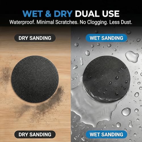 50 Pcs 2" Wet Dry Sandpaper, 120 Grit, Hook & Loop - style: 120 Grit
