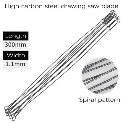 15-Inch Coping Saw Kit with 20 Spiral Blades for Home Improvement Use