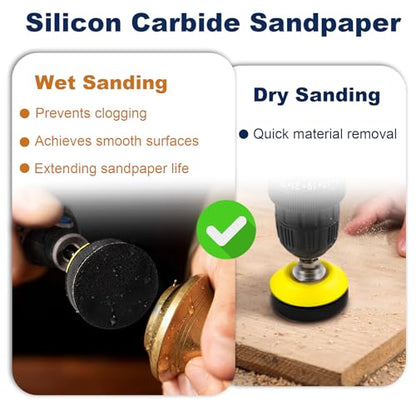 187 PCS 2 Inch Wet Dry Sanding Discs 60-10000 Grit Hook and Loop Sandpaper - style: 2 inch