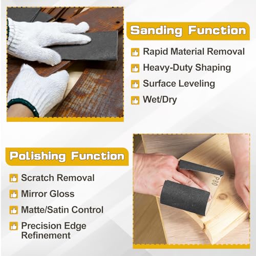10PCS Hand Abrasive Sanding Sheets Premium Sand Paper 80 Grit Sandings Sheets 9" x 11" Sandpaper for Wood Metal Automotive Furniture Woodworking Clip-On, Hand Sanding Blocks - style: 80grit