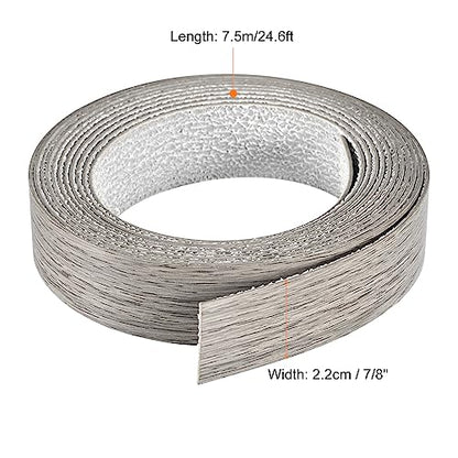 uxcell Edge Banding, 7/8 Inch x 24.6ft Pre-Glued Wood Veneer Edging Iron-on Flexible Edge Banding for Cabinet Repair Furniture Restoration, Brown Oak - size: 7/8 Inch x 24.6ft