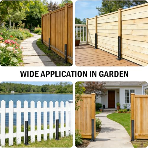 1 Pack Double-Tube Fence Post Anchor, Heavy Duty Ground Spike Repair Kit