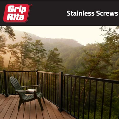 Grip-Rite PrimeGuard Max Deck Screws for Outdoor Projects - Bugle Head - Coarse Thread Wood Screws - T20 Star Drive - 316 Stainless Steel - #8 x 2-1 Lb Box - MAXS28DS3161