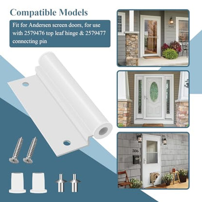 4 Pcs 2579475 Bottom/Lower Screen Door Leaf Hinge W/Screws Fits Andersen - style: 4 Pcs