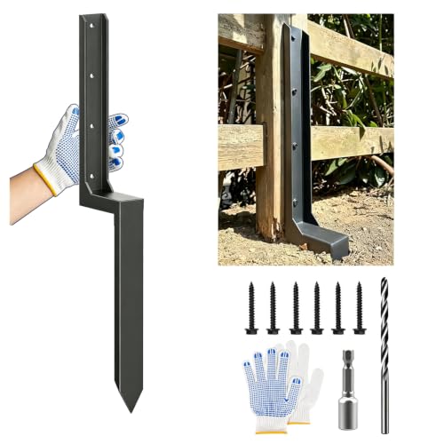 HJZALMI 1PCS Fence Post Repair Kit, Fix Broken 4x4/6x6 Wood Post