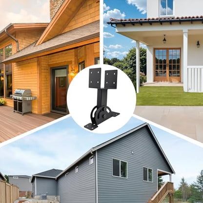 4 Pcs 4“x 4”Heavy Duty Roof Riser Brackets Kit - color: Black -4×4, size: Set 4
