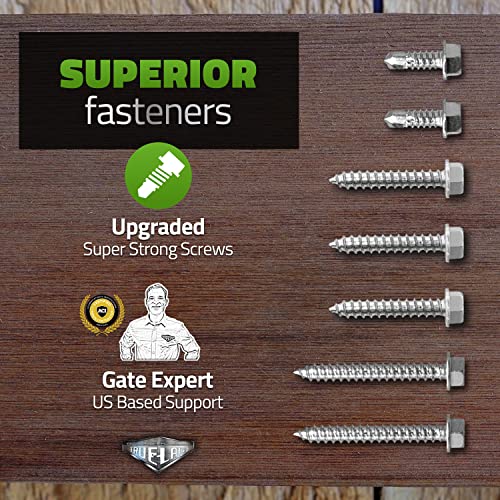 6' Telescopic Gate Brace - Wood Privacy Fence Anti Sag Gate Kit - Gate Hardware Kit for Outdoor Wooden Fence Gates, 1 Patented USA Made Brace (6' Telescopic (40" - 74"), Black) - size: 6' Telescopic (40" - 74")