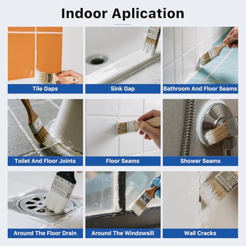 Water-Based Transparent Waterproof Sealant, Invisible Liquid Adhesive, Anti-Leakage Waterproof Coating, Indoor & Outdoor Walls, Bathroom, Kitchen, Garden Leak Sealant (10.5oz)