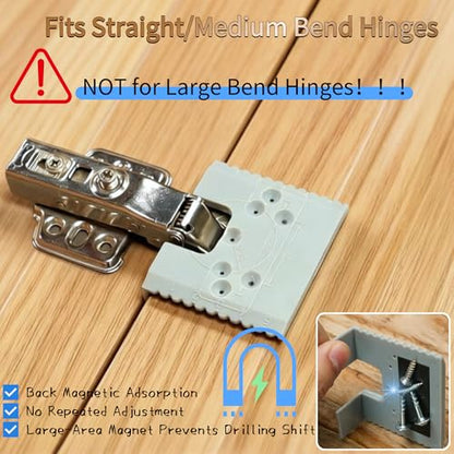 6PCS Magnetic Door Hinge Jig, 2mm Gap, 90 Degree Cabinet Alignment Tool