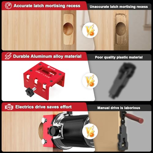 Door Hinge Mortise Jig and 1" x 2-1/4" Door Latch Jig for Router