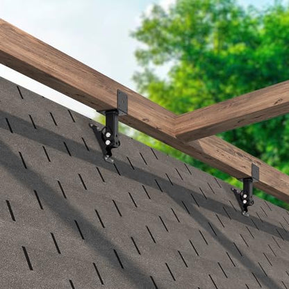 3-Pack Adjustable Roof Riser Brackets Kit Heavy Duty Beam Mount - color: Set 3, size: Small