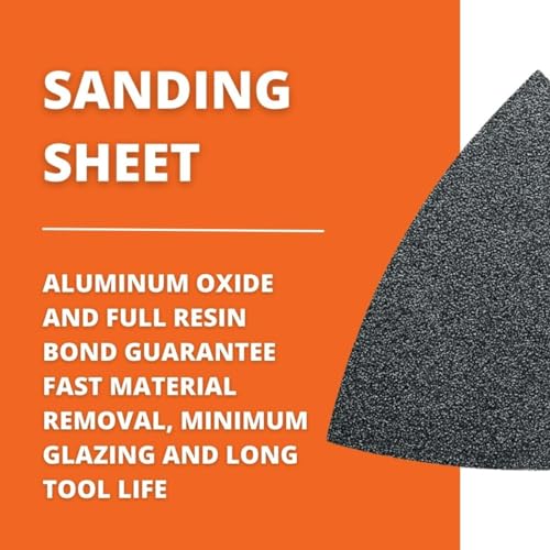 Fein Sanding Sheets with Hook & Loop Attachment - size: 40 Grit, 5-Pack