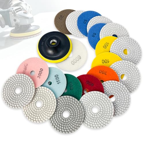 3 Inch Diamond Polishing Pads Tile Stone Diamond Sanding Pads Kit - size: 3-INCH