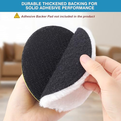 5 PCS 5 Inch Wool Polishing Pad Buffing Pads - size: 5 INCH