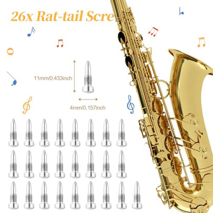 Alto Saxophone Repair Kit,118 Pcs Alto Saxophone Repair Parts Replacement Tools set,Woodwind Musical Instrument Maintenance Replacement Accessories - color: Alto Saxophone Repair Tool-2