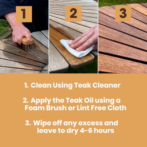Furniture Clinic Teak Oil, Protects Indoor & Outdoor Wood Furniture - size: 169.07 Fl Oz (Pack of 1)