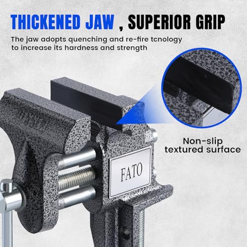 FATO 3” 360° Clamp-On Table Vise, 800LB Clamping Force - size: Table-3"