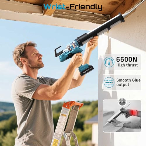 SEESII 29oz Electric Caulking Gun, Cordless Caulk Gun, Variable Speed