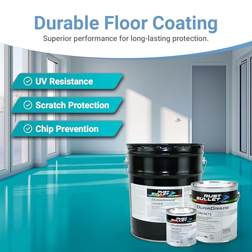 DuraGrade - Concrete Paint & Protective Floor Coating - Turquoise, 1Qt - color: Turquoise, size: 32 Fl Oz (Pack of 1)