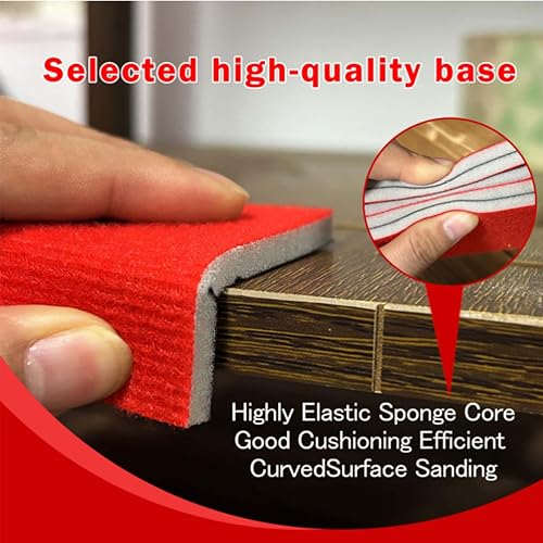 16 Pcs 180 Grit Sanding Sponge, Ultra Fine Sandpaper Assortment Pads, Soft Foam Sanding Block Dry Wet Sandpaper for Model Drywall Metal Wood Furniture Polishing (P180) - size: P180
