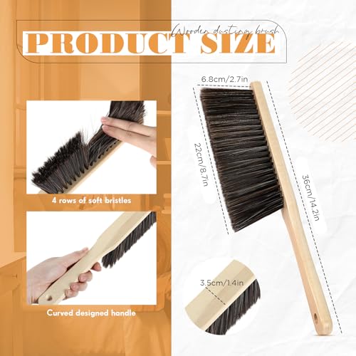 Tioncy 16 Pieces Wooden Dust Brush Bulk Hand Broom Bench Brush