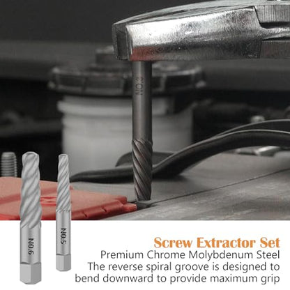 36PCS Bolt Extractor Set, Easy Out Stripped Screw Removal Tool Kit - size: 36 Pieces