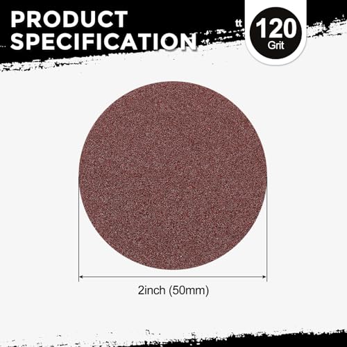 10Pcs Sanding Discs 2Inch 120Grit Hook and Loop Sandpapers Red - size: 2 Inch(120 Grit)