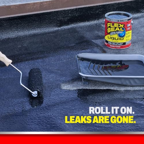 Flex Seal Liquid Rubber Sealant Coating, Waterproof, Black, 128 oz - color: Black, size: 128 oz