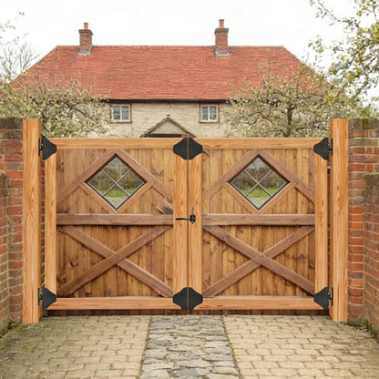 Anti Sag Gate Frame Kit with Gate Latch - Updated 90 Degree Right Angle Gate Hinges - Fence Gate Kit Gate Hardware - Gate Corner Brace Bracket (2 Set) - size: 2 set