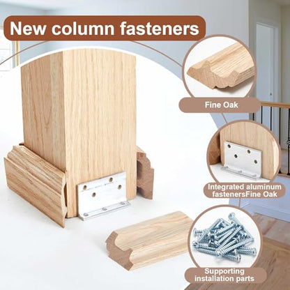 Blulu 1 Set 5" Newel Post Mounting Kit Deck Stair Floor Installation Kit - size: 5 Inch