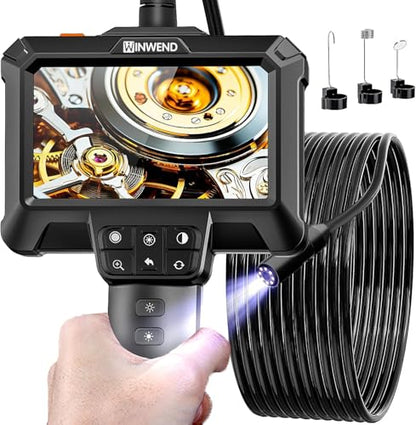 WINWEND Endoscope Camera with Light for Drain,Pipe,Plumbing Mechanic Tools