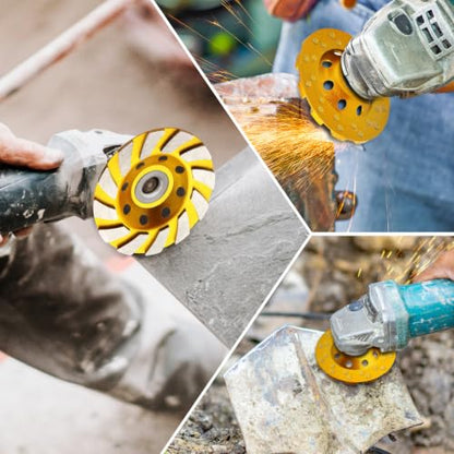 4.7 Inch Concrete Turbo Diamond Grinding Cup Wheel 12 Segs Heavy Duty Angle Grinder Wheels for Angle Grinder - size: 4.7 Inch