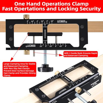 GOINGMAKE Door Hinge Jig, All Metal Door Hinge Template Kit
