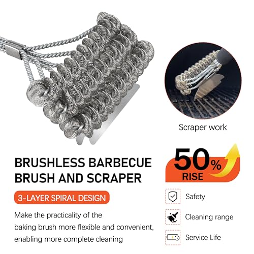 Grill Brush for Outdoor Grill - Safe Barbecue Brush Cleaning Brush