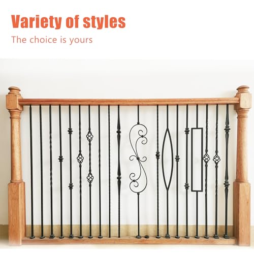 10 Pcs Wrought Iron Balusters, Single Knuckle Balusters