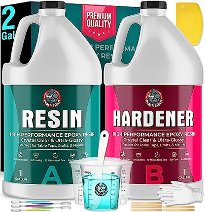 Beast Bond Epoxy Resin 2 Gallon Kit, High-Performance Table Top - size: 2 Gallon