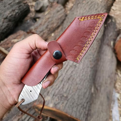 Kiridashi Knife Blank with Sheath, 3 inch Blade
