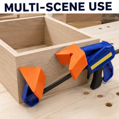 4PCS 90 Degree Corner Clamp for Gluing and Assembly, Compatible with Irwin Quick Grip Clamp Angle Clamps Adapter, Right Angle Clamps, Corner Support for Frame Box Cabinet Assembly