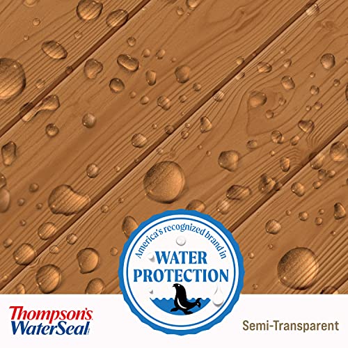 Thompson’s WaterSeal Semi-Transparent Waterproofing Wood Stain and Sealer, Desert Tan, 1 Gallon - color: Desert Tan