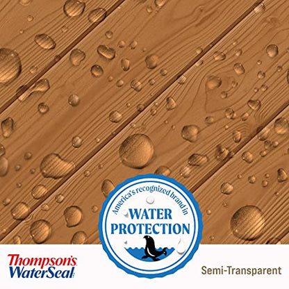 Thompson’s WaterSeal Semi-Transparent Waterproofing Wood Stain and Sealer, Desert Tan, 1 Gallon - color: Desert Tan