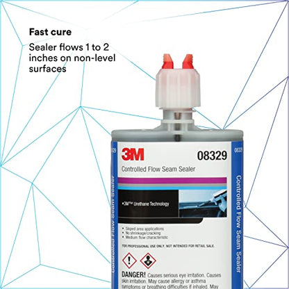 3M Controlled-Flow Seam Sealer, 08329, 200 mL/6.75 fl oz Cartridge - color: Clear, style: Urethane