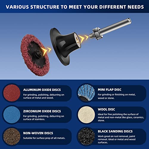 Tanzfrosch 108Pcs Sanding Discs Set 2 inch Quick Change Disc