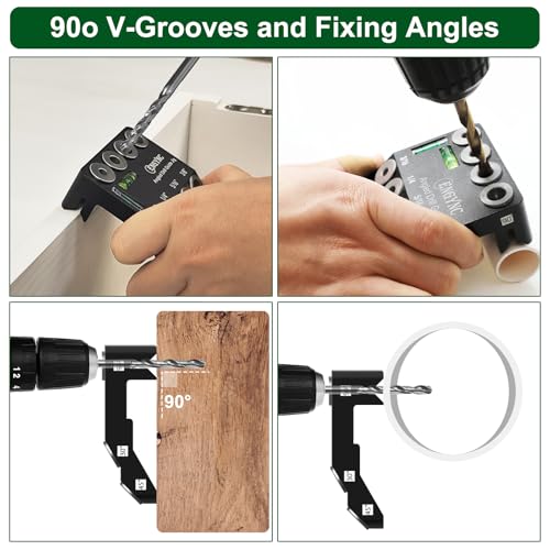 30 45 90 Degree Angled Drill Guide Jig with 2 Torpedo Level
