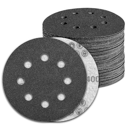 100 Pcs 5 inch Wet Dry Sanding Discs 400 Grit 8 Hole Hook and Loop - style: 100 Pcs-400 Grit