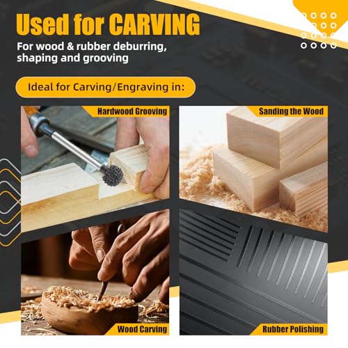 CAELUM Sphere Carbide Rotary Burr 1 Pcs, 1/8" Very Coarse Wood Carving Kit - color: Sphere