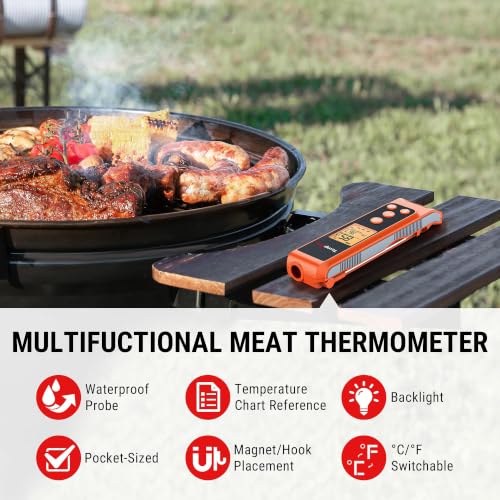 TempPro TempScan 2-in-1 Infrared Thermometer Gun with Meat Probe - style: IR Thermometer with Meat Probe