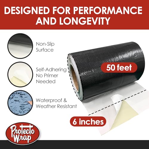 Protecto Wrap Deck Joist Tape 9" x 50' – Self-Adhering Flashing with Super Stick Technology for Deck Framing Protection, Moisture Barrier for Joists, Beams, and Ledgers in Wood or Composite Decking