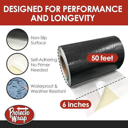Protecto Wrap Deck Joist Tape 9" x 50' – Self-Adhering Flashing with Super Stick Technology for Deck Framing Protection, Moisture Barrier for Joists, Beams, and Ledgers in Wood or Composite Decking
