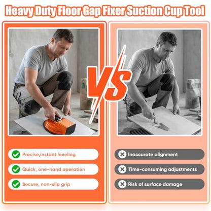Floor Gap Fixer Tool, Heavy Duty Laminate Floor Gap Fixer Tool (Orange)